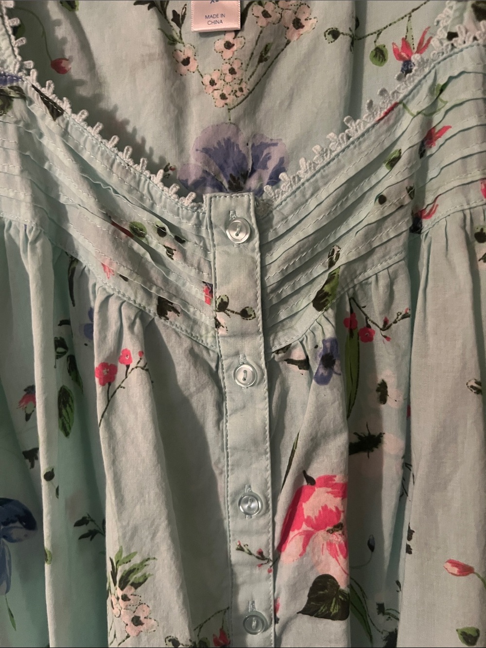 Adonna Floral Nightgown, Sleep Dress Cottagecore, Grandmacore, vintage farm - Picture 4 of 7